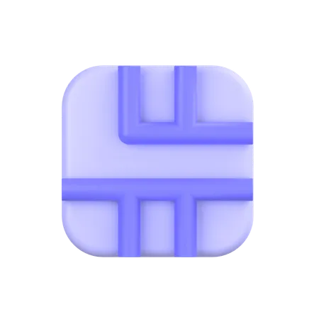 Chip  3D Icon