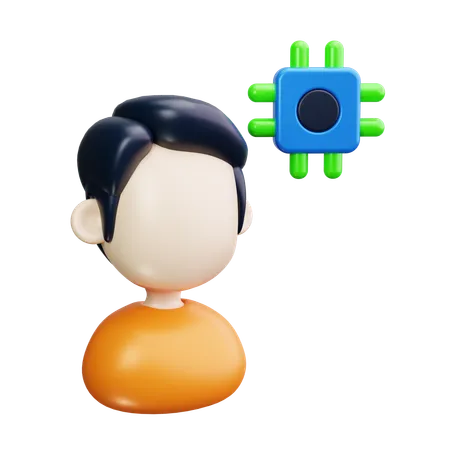 Chip  3D Icon