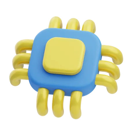 Chip  3D Icon