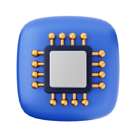 Chip  3D Icon