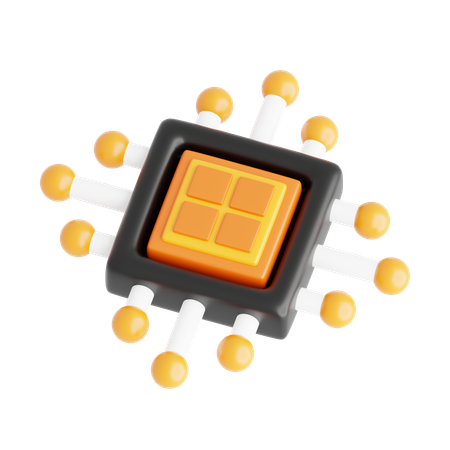 Chip  3D Icon