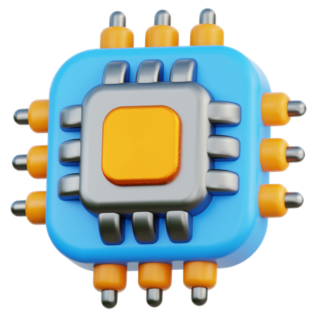 Chip  3D Icon