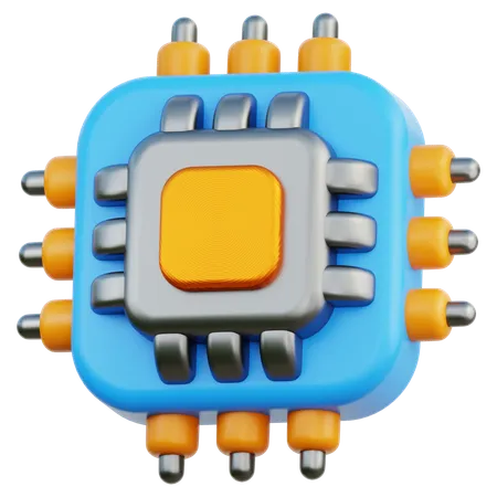 Chip  3D Icon