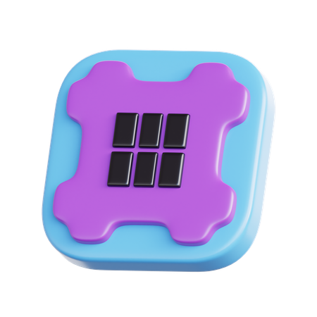 Chip  3D Icon