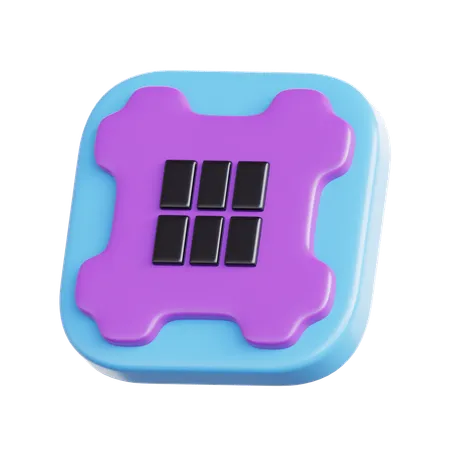 Chip  3D Icon