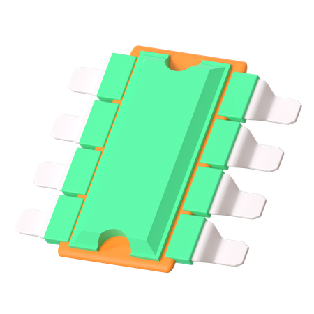 Chip  3D Icon