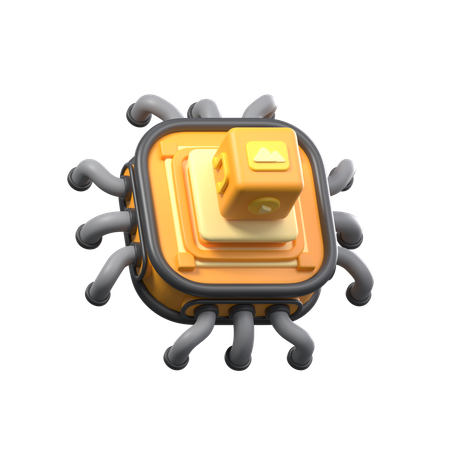 Chip  3D Icon