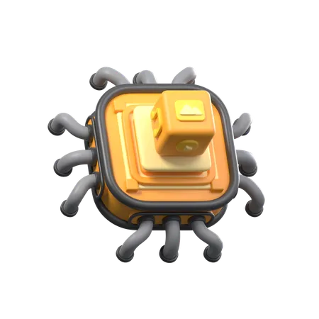 Chip  3D Icon