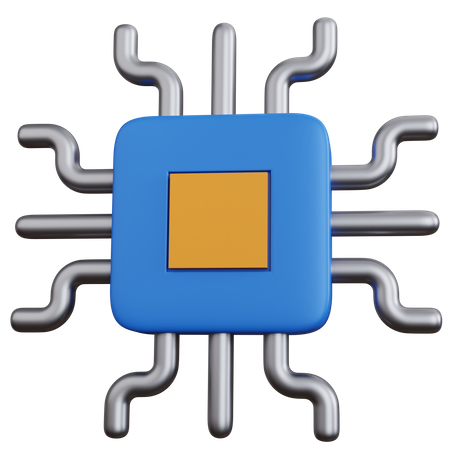 Chip  3D Icon