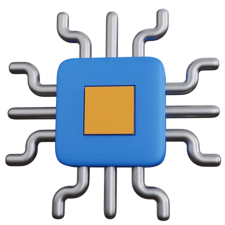 Chip  3D Icon