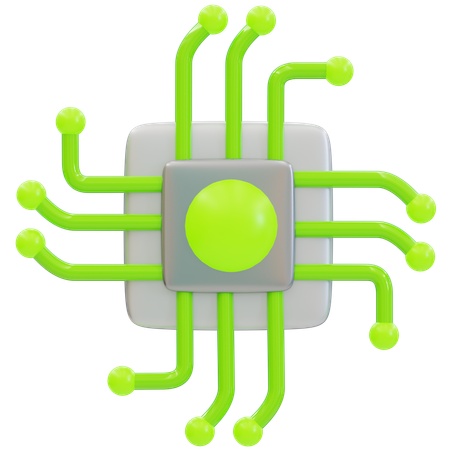 Chip  3D Icon