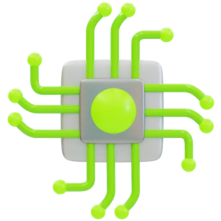 Chip  3D Icon
