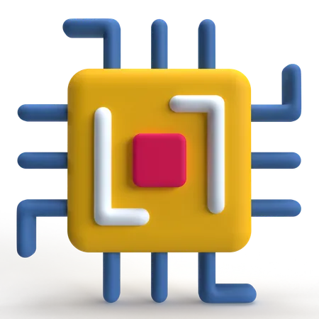 Chip  3D Icon