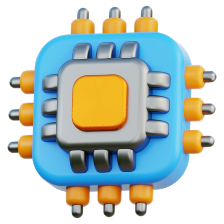 Chip  3D Icon