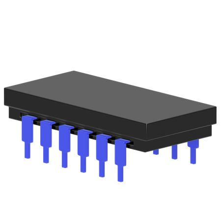 Chip  3D Icon