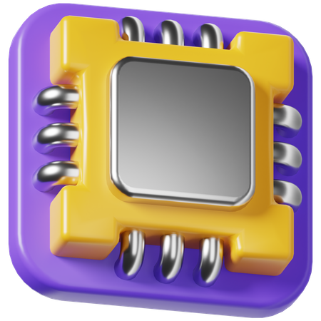 Chip  3D Icon