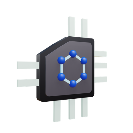 Chip  3D Icon