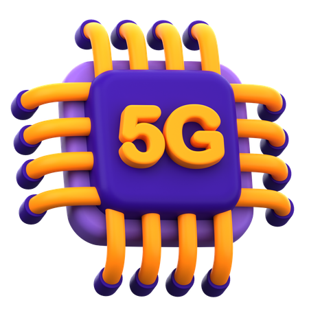 Chips de 5g  3D Icon