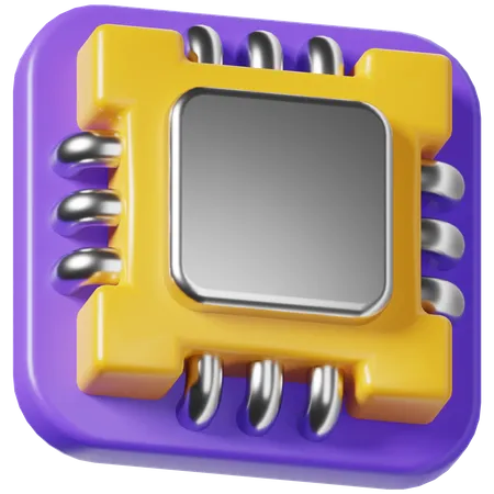 AI Chip 3 D Icon 3D Icon