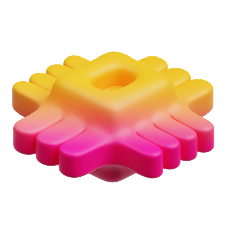 Chip Abstract  3D Icon