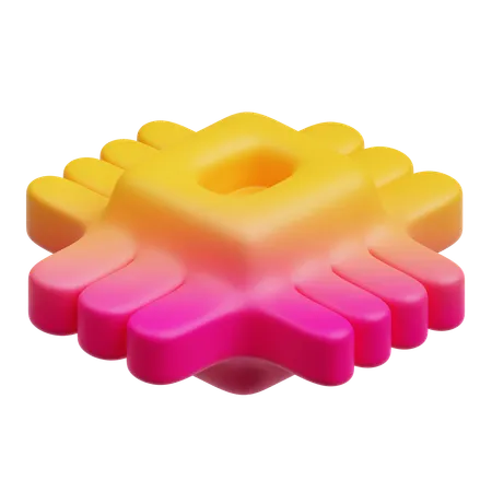 Chip Abstract  3D Icon