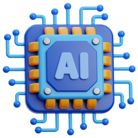 Chip de IA  3D Icon