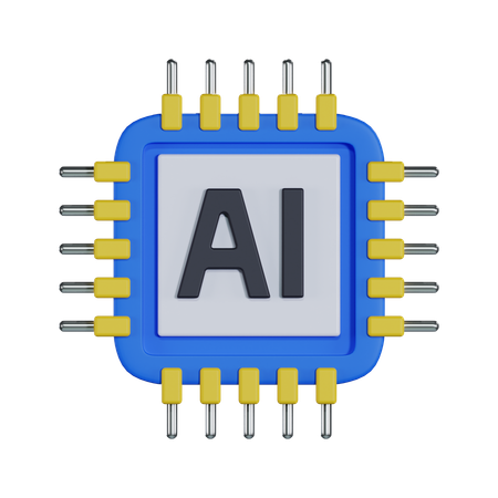 Chip de IA  3D Icon