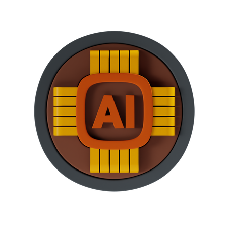 Chip de IA  3D Icon