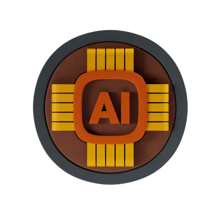 Chip de IA  3D Icon