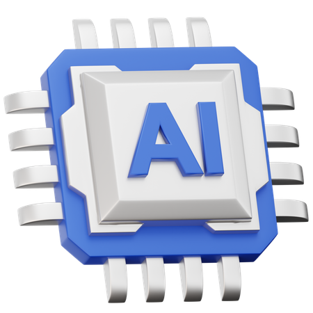 Chip de IA  3D Icon