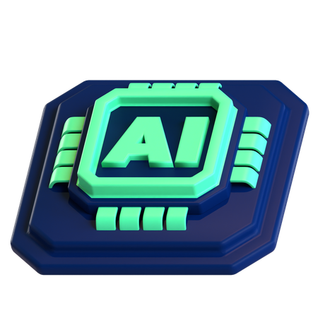 Ai chip  3D Icon