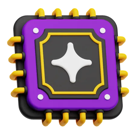 Chip de IA  3D Icon