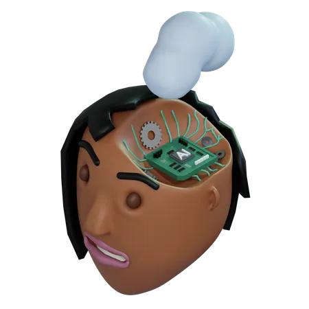 Tem chip cerebral  3D Icon