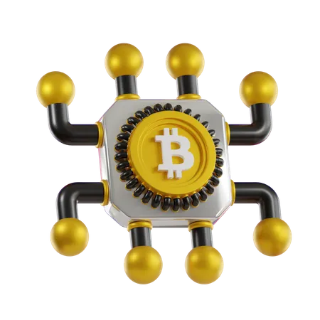 Chip de bitcoin  3D Icon