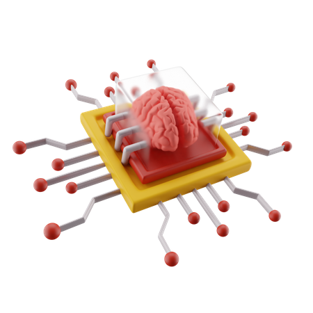 Chip cerebral  3D Icon