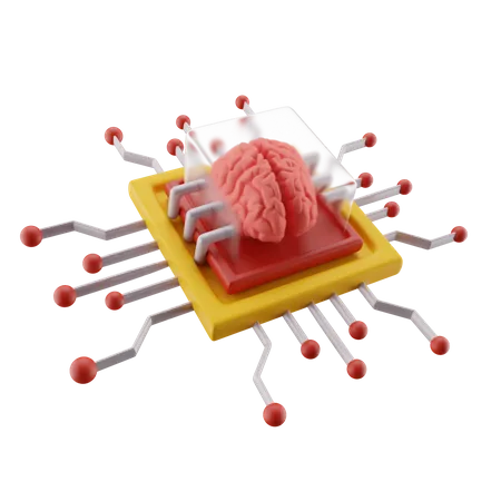 Chip cerebral  3D Icon