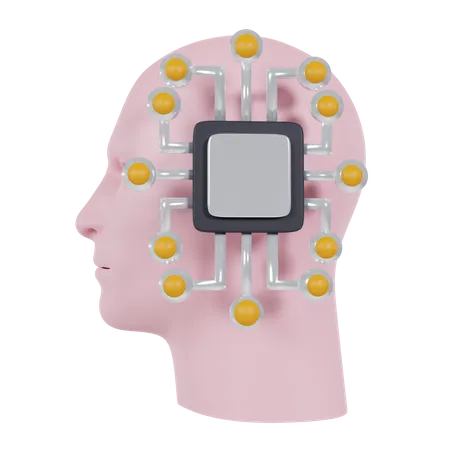 Chip cerebral  3D Icon