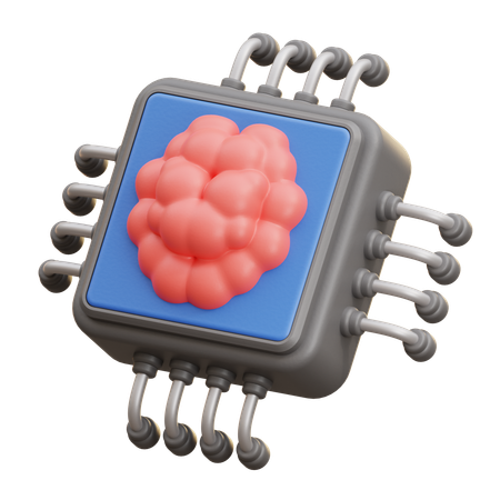 Tem chip cerebral  3D Icon