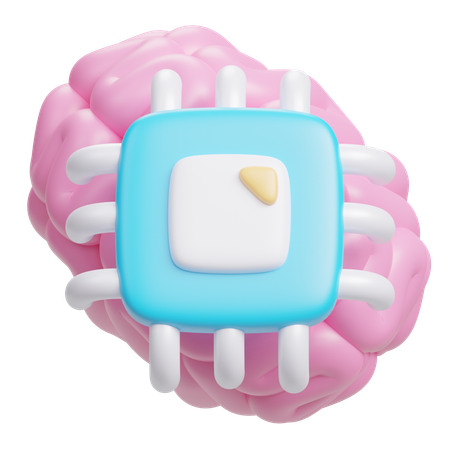 Chip cerebral  3D Icon