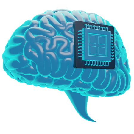 Chip cerebral  3D Icon