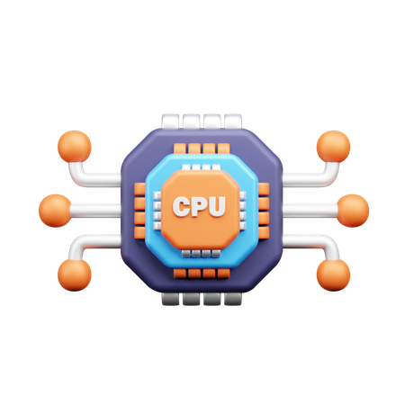 Chip de CPU  3D Icon