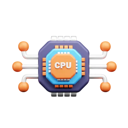 Chip de CPU  3D Icon