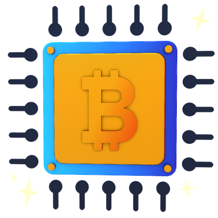 Chip criptográfico  3D Icon