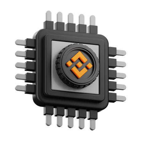 Chip de binance  3D Icon