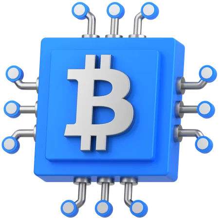 Chip de bitcoin  3D Icon