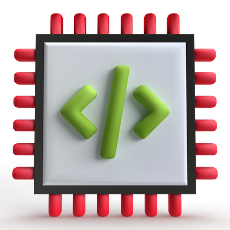 Chip de computador  3D Icon