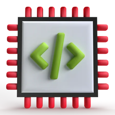 Chip de computador  3D Icon