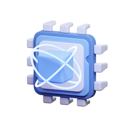 Chip de computadora 3D Icon