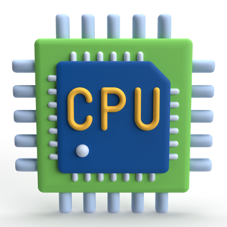 Chip de CPU  3D Icon