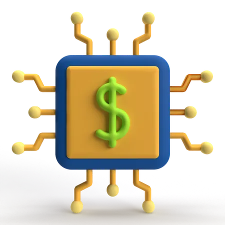 Chip de dinero  3D Icon